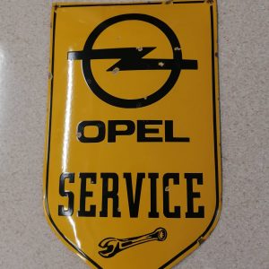 Emali Opel Service kyltti/ Enamel Opel Service sign