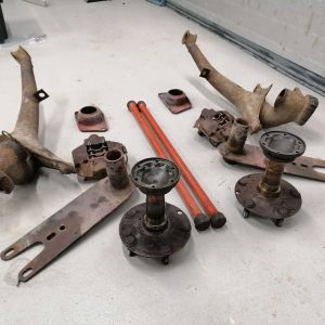 Porsche 912 taka-akseliston osia/ Porsche 912 rear axle parts