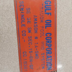 Gulf oil corporation kyltti vanha / Gulf oil corporation sign old