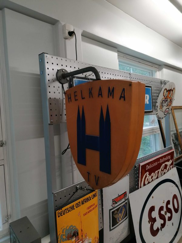 Helkama vanha valomainos 1950s Koski TL:ssä ollut / Helkama old light sign from 1950s city Koski TL - Image 6