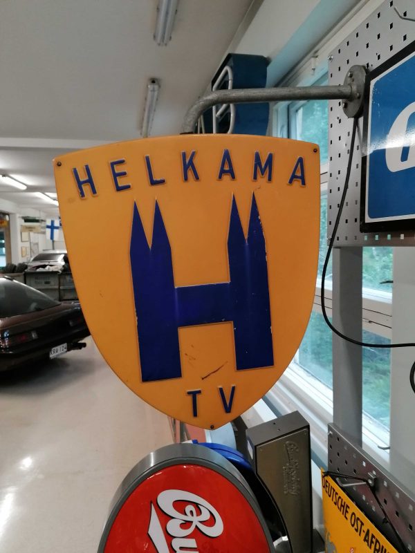 Helkama vanha valomainos 1950s Koski TL:ssä ollut / Helkama old light sign from 1950s city Koski TL - Image 2